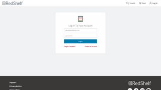 
                            8. Log In RedShelf