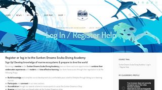 
                            3. Log In / Register Help – Sunken Dreams Scuba Diving Academy