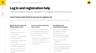 
                            4. Log in & registration help | AA New Zealand