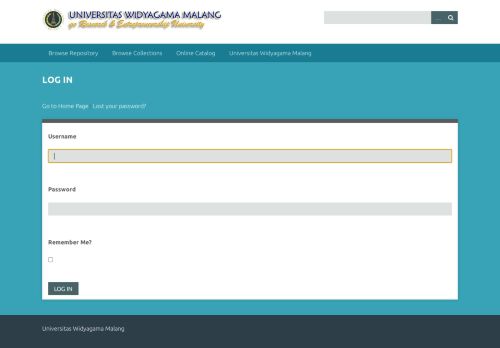 
                            4. Log In · Repository Universitas Widyagama Malang