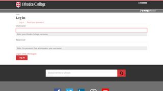 
                            1. Log in | Rhodes College