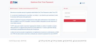 
                            5. Log in - Richiesta di cambio password - Tim