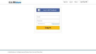 
                            10. Log In - RVshare.com