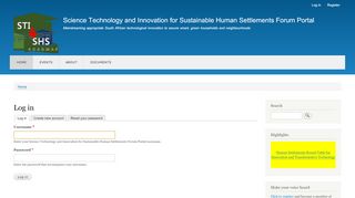 
                            11. Log in | Science Technology and Innovation for Sustainable Human ...