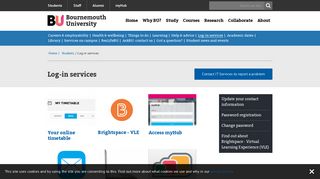 
                            7. Log-in services | Bournemouth University