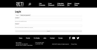 
                            2. Log in | SETI Institute