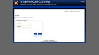 
                            2. Log In - shah international school - Integral Web School