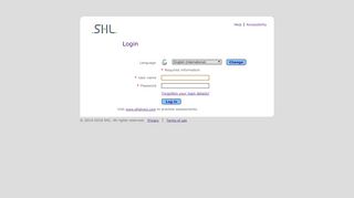 
                            1. Log in - SHL