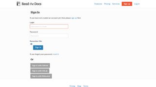 
                            6. Log in - Sign In - Read the Docs for Business