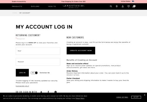 
                            7. Log In | Sign Up - Anastasia Beverly Hills