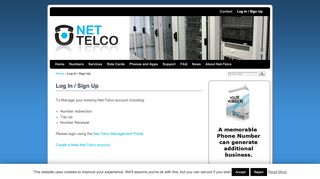 
                            11. Log In / Sign Up - Net-Telco