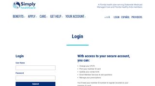 
                            8. Log In | Simply Healthcare