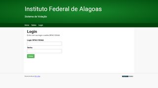 
                            6. Log in » Sistema de Votação - IFAL