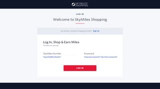 
                            9. Log in - SkyMiles Shopping