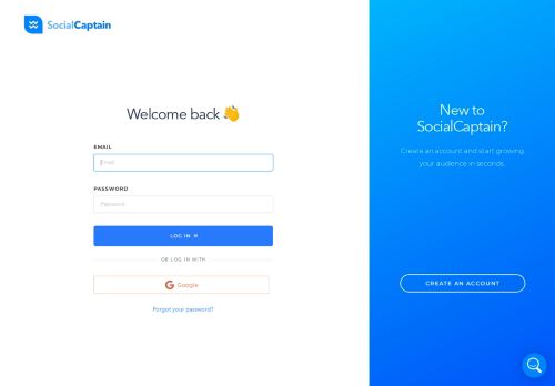 
                            9. Log in – SocialCaptain