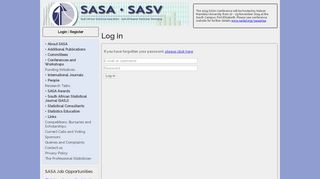 
                            8. Log in | South African Statistical Association (SASA)