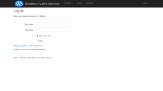 
                            10. Log in - Southern Valve Services