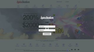 
                            7. Log In - Spin Station | Online Casino | 200% + 20 Spins Bonus