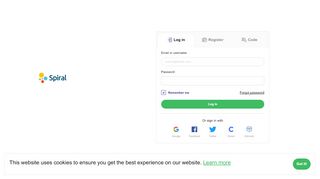 
                            2. Log in | Spiral