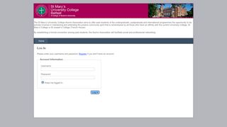 
                            8. Log In - St Mary's University College
