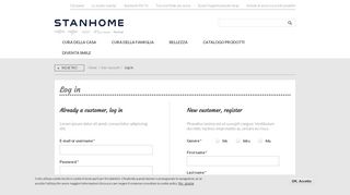 
                            2. Log in | Stanhome Italia