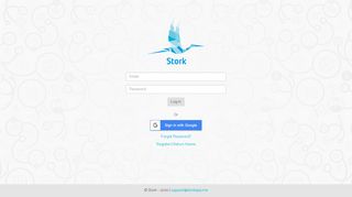 
                            6. Log in: Stork