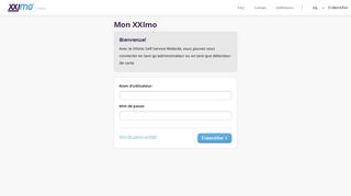 
                            3. Log in sur Mon XXImo - My XXImo