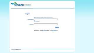 
                            4. Log in - Sysmex