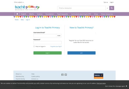 
                            3. Log in - Teachit Primary