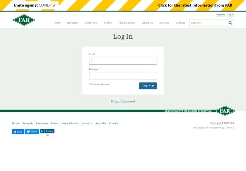 
                            4. Log In - the Foundation for Arable Research
