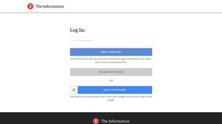 
                            3. Log In - The Information