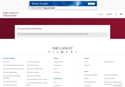 
                            10. Log in | The Lancet Global Health Blog