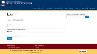 
                            5. Log in | The Official Website of the Embassy of the Philippines in the ...