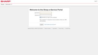 
                            3. Log in - the Sharp e-Service Portal