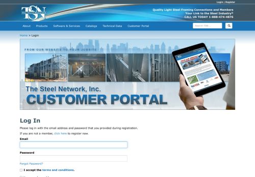 
                            10. Log In - The Steel Network, Inc (TSN) Light Steel Framing Studs, Track ...