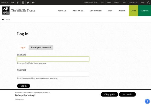 
                            9. Log in | The Wildlife Trusts