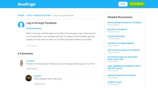 
                            1. Log in through Facebook - Duolingo Forum