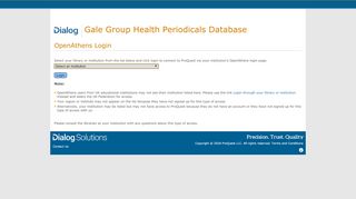 
                            8. Log in through your library or institution - Gale Group Health ...