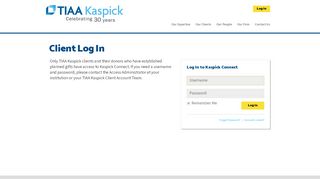 
                            11. Log In - TIAA Kaspick