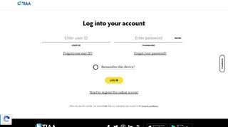 
                            8. Log in - TIAA Secure Account Access