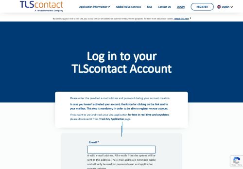 
                            8. Log In - TLScontact center - Egypt