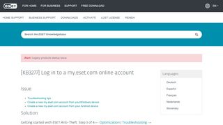 
                            2. Log in to a my.eset.com online account—ESET ...