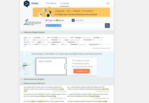
                            12. log in to a portal - German translation – Linguee