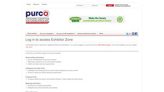 
                            1. Log in to access Exhibitor Zone | PURCO SA