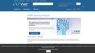 
                            12. Log In to Access the VWR Science Portal | VWR