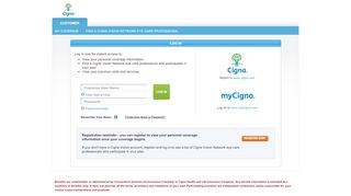 
                            7. Log In to access your Cigna Vision coverage