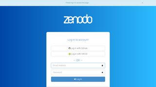 
                            4. Log in to account - Zenodo