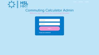 
                            4. log in to admin the Commuting Calculator - HSL