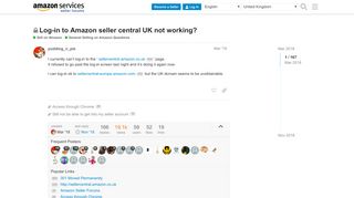 
                            1. Log-in to Amazon seller central UK not working? - General Selling ...