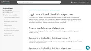 
                            4. Log in to and install New Relic via partners | New Relic Documentation